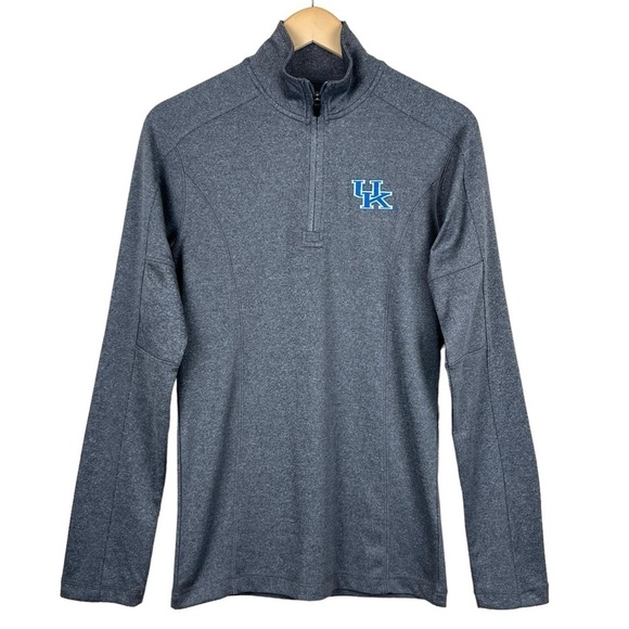UK University of Kentucky Wildcats Grey Quarter Zip Lightweight Pullover Size XS - Picture 1 of 7